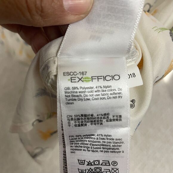 Exofficio Mens M Short Sleeve Button Down Vellum Fly UPF 50 Shirt NWT - Picture 4 of 8